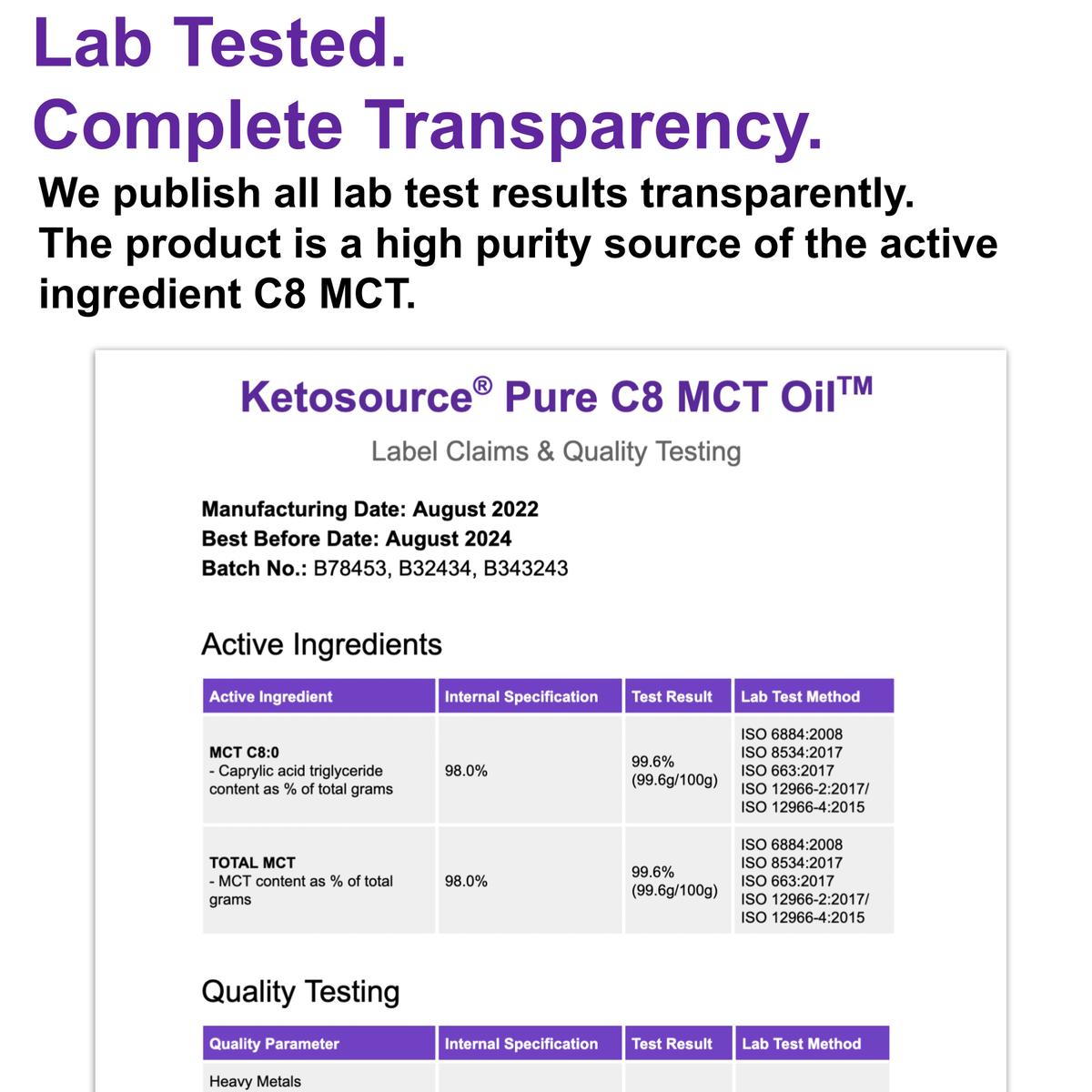 Ketosource Καθαρό Έλαιο C8 MCT